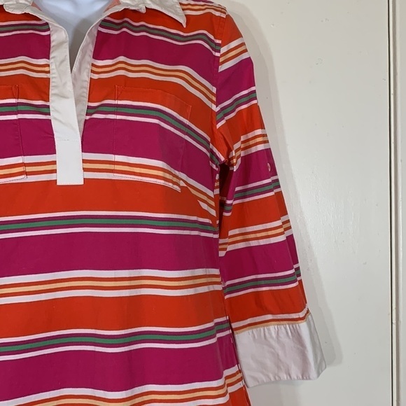 Tizzie Cotton Mini Striped Dress, S - Picture 3 of 11